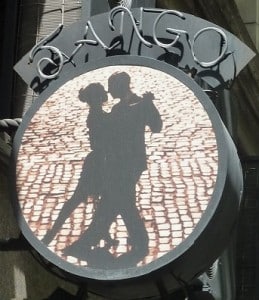 Enseigne de Tango. Buenos Aires, Argentine