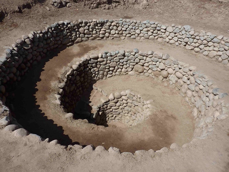 Puit d'eau en spirale de Nazca, Pérou