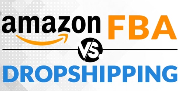 Logo d'Amazon FBA contre le dropshipping.